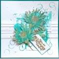 IndigoBlu A6 Red Rubber Stamp - Colour Me - Aster